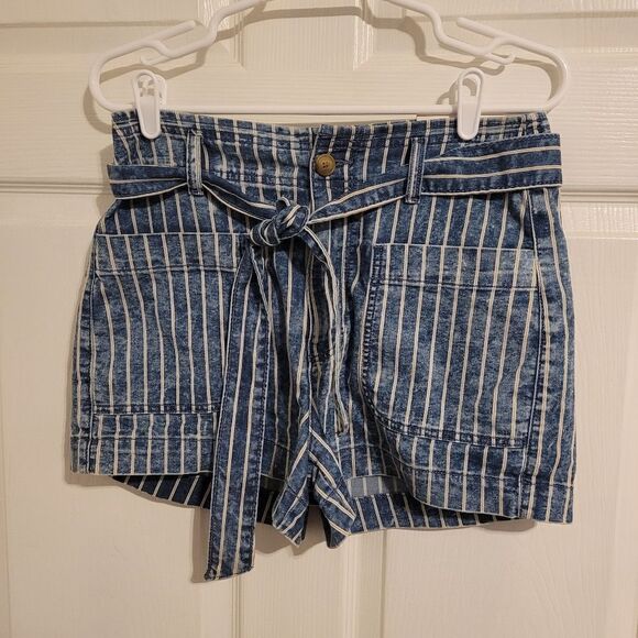 NWT American eagle belted striped shorts - Picture 1 of 6